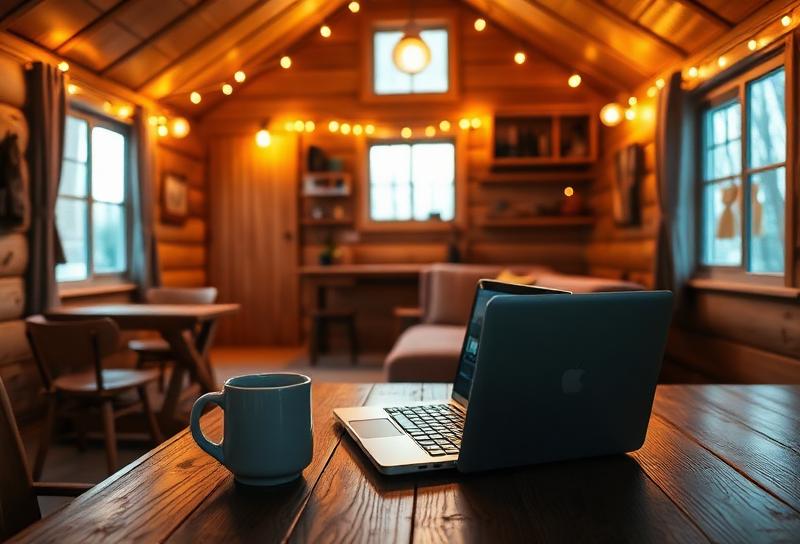 Cozy Fruita Colorado vacation rental interior with mountain bikes and coffee