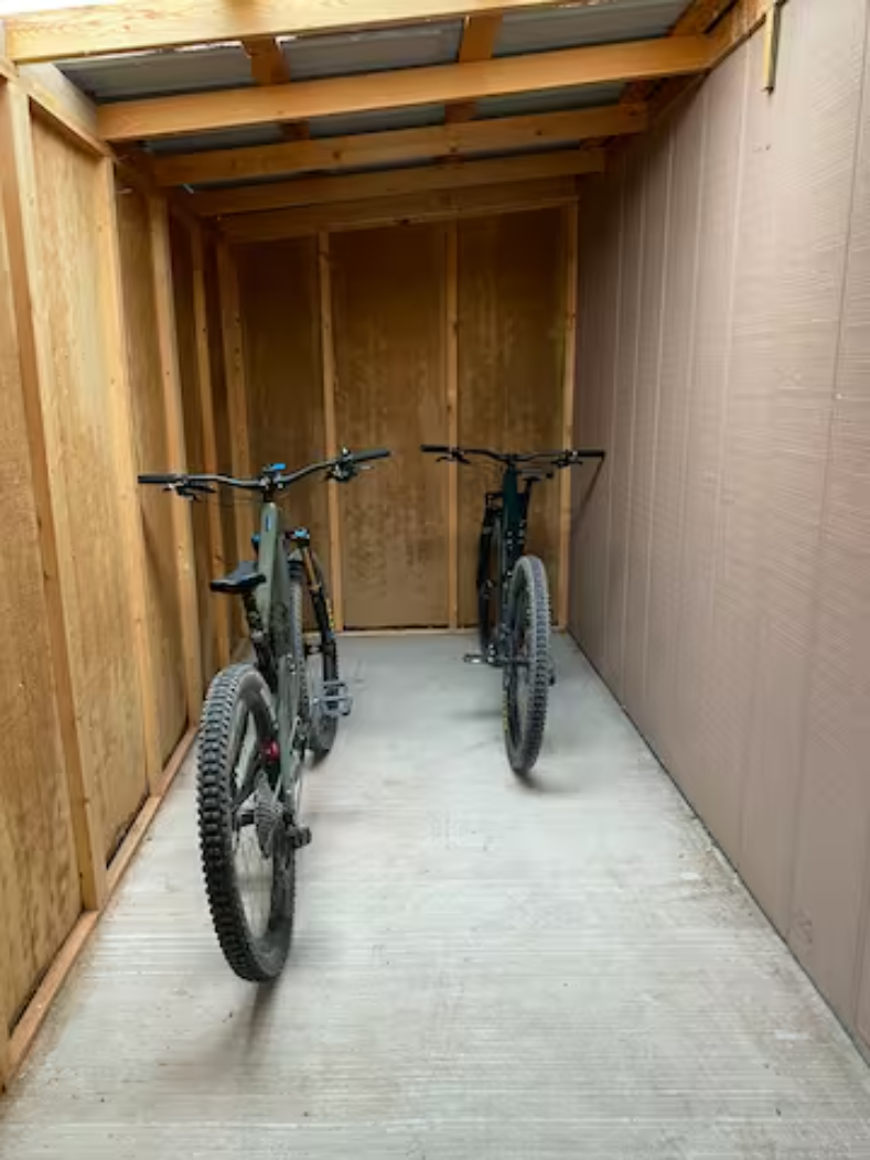 Secure bike storage shed