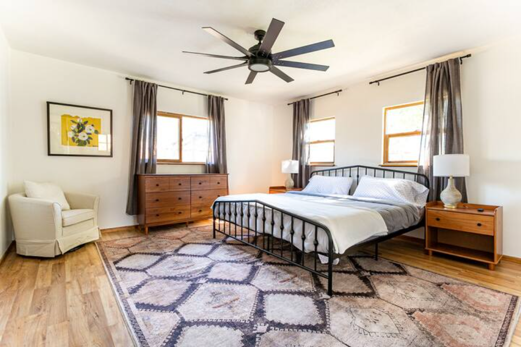 Master bedroom wide view